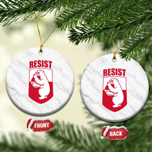 Greenland Resist Ceramic Ornament Stand With Greenlanders TS12 1pc White Marble Print Your Wear