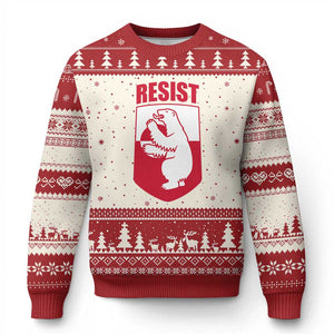 Greenland Resist Ugly Christmas Sweater Stand With Greenlanders TS12 Beige Red Print Your Wear