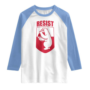 Greenland Resist Raglan Shirt Stand With Greenlanders TS12 White Carolina Blue Print Your Wear