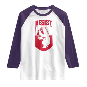 Greenland Resist Raglan Shirt Stand With Greenlanders TS12 White Purple Print Your Wear