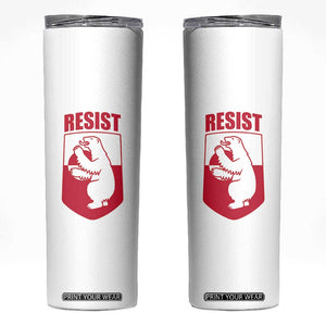 Greenland Resist Skinny Tumbler Stand With Greenlanders TS12 White Print Your Wear