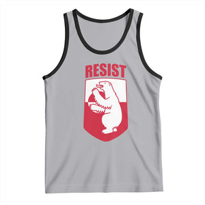 Greenland Resist Tank Top Stand With Greenlanders TS12 Athletic Heather Black Print Your Wear