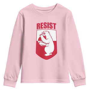 Greenland Resist Youth Sweatshirt Stand With Greenlanders TS12 Light Pink Print Your Wear