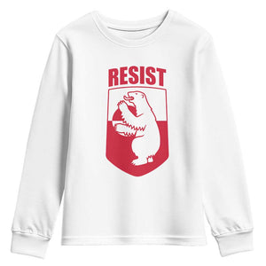 Greenland Resist Youth Sweatshirt Stand With Greenlanders TS12 White Print Your Wear
