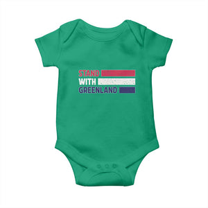 Vintage Retro Stand With Greenland Baby Onesie Support Greenlander Gift TS12 Irish Green Print Your Wear