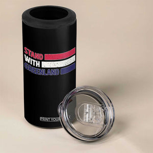 Vintage Retro Stand With Greenland 4 in 1 Can Cooler Tumbler Support Greenlander Gift TS12 Print Your Wear