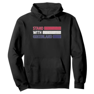 Vintage Retro Stand With Greenland Hoodie Support Greenlander Gift TS12 Black Print Your Wear