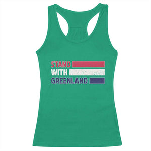 Vintage Retro Stand With Greenland Racerback Tank Top Support Greenlander Gift TS12 Irish Green Print Your Wear