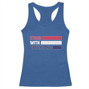 Vintage Retro Stand With Greenland Racerback Tank Top Support Greenlander Gift TS12 Royal Blue Print Your Wear