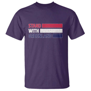 Vintage Retro Stand With Greenland T Shirt Support Greenlander Gift TS12 Purple Print Your Wear