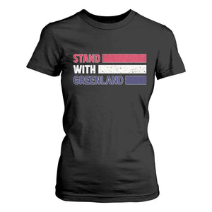 Vintage Retro Stand With Greenland T Shirt For Women Support Greenlander Gift TS12 Black Print Your Wear
