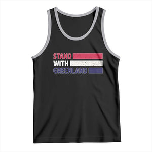 Vintage Retro Stand With Greenland Tank Top Support Greenlander Gift TS12 Black Athletic Heather Print Your Wear