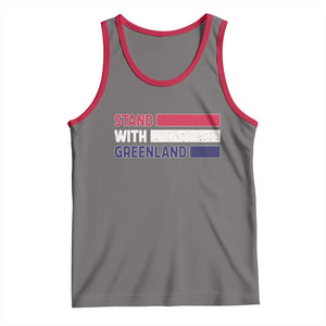 Vintage Retro Stand With Greenland Tank Top Support Greenlander Gift TS12 Deep Heather Red Print Your Wear