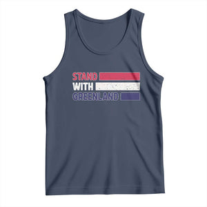 Vintage Retro Stand With Greenland Tank Top Support Greenlander Gift TS12 Navy Print Your Wear
