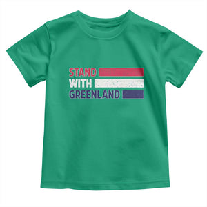 Vintage Retro Stand With Greenland Toddler T Shirt Support Greenlander Gift TS12 Irish Green Print Your Wear