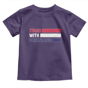 Vintage Retro Stand With Greenland Toddler T Shirt Support Greenlander Gift TS12 Purple Print Your Wear