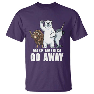 Funny Make America Go Away T Shirt Anti Authoritarian Political Gag Gift TS12 Purple Print Your Wear