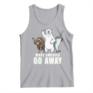 Funny Make America Go Away Tank Top Anti Authoritarian Political Gag Gift TS12 Athletic Heather Print Your Wear