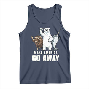 Funny Make America Go Away Tank Top Anti Authoritarian Political Gag Gift TS12 Navy Print Your Wear