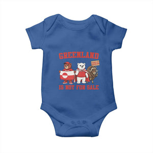 Greenland Is Not For Sale Baby Onesie Greenland Lover Support TS12 Royal Blue Print Your Wear