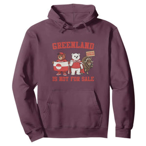 Greenland Is Not For Sale Hoodie Greenland Lover Support TS12 Maroon Print Your Wear