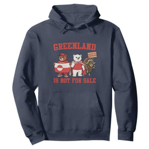 Greenland Is Not For Sale Hoodie Greenland Lover Support TS12 Navy Print Your Wear