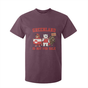 Greenland Is Not For Sale T Shirt For Kid Greenland Lover Support TS12 Maroon Print Your Wear