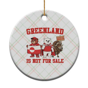 Greenland Is Not For Sale Ceramic Ornament Greenland Lover Support TS12 1pc Christmas Plaid Print Your Wear