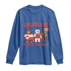 Greenland Is Not For Sale Long Sleeve Shirt Greenland Lover Support TS12 Royal Blue Print Your Wear