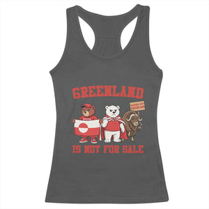 Greenland Is Not For Sale Racerback Tank Top Greenland Lover Support TS12 Dark Heather Print Your Wear