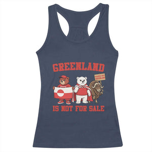 Greenland Is Not For Sale Racerback Tank Top Greenland Lover Support TS12 Navy Print Your Wear