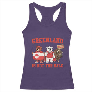 Greenland Is Not For Sale Racerback Tank Top Greenland Lover Support TS12 Purple Print Your Wear