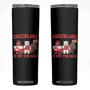 Greenland Is Not For Sale Skinny Tumbler Greenland Lover Support TS12 Black Print Your Wear