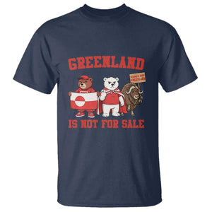 Greenland Is Not For Sale T Shirt Greenland Lover Support TS12 Navy Print Your Wear