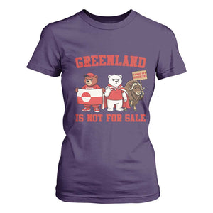 Greenland Is Not For Sale T Shirt For Women Greenland Lover Support TS12 Purple Print Your Wear