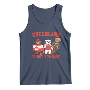 Greenland Is Not For Sale Tank Top Greenland Lover Support TS12 Navy Print Your Wear