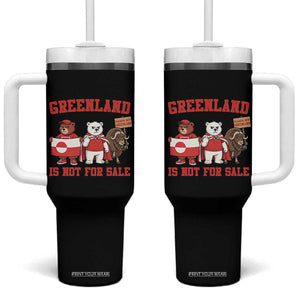 Greenland Is Not For Sale Tumbler With Handle Greenland Lover Support TS12 One Size: 40 oz Black Print Your Wear