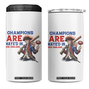 Champions Are Maye'd In New England 4 in 1 Can Cooler Tumbler Game Day Sports Fan Gift TS12 One Size: 16 oz White Print Your Wear