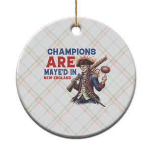 Champions Are Maye'd In New England Ceramic Ornament Game Day Sports Fan Gift TS12 1pc Christmas Plaid Print Your Wear