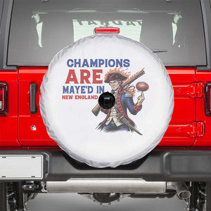 Champions Are Maye'd In New England Spare Tire Cover Game Day Sports Fan Gift TS12 White Print Your Wear