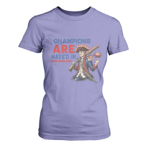 Champions Are Maye'd In New England T Shirt For Women Game Day Sports Fan Gift TS12 Violet Print Your Wear