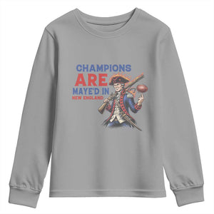 Champions Are Maye'd In New England Youth Sweatshirt Game Day Sports Fan Gift TS12 Sport Gray Print Your Wear