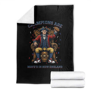 Champions Are Maye'd In NE Throw Blanket Football Quarterback Number 10 TS12 Black Print Your Wear