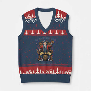 Champions Are Maye'd In NE V-Neck Knit Sweater Vest Football Quarterback Number 10 TS12 Navy Red Print Your Wear