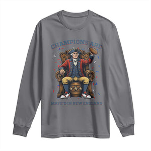 Champions Are Maye'd In NE Long Sleeve Shirt Football Quarterback Number 10 TS12 Charcoal Print Your Wear