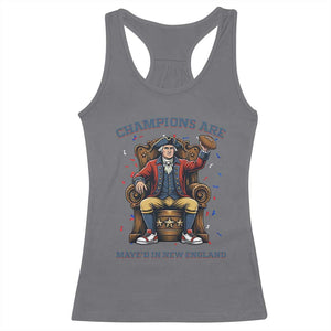 Champions Are Maye'd In NE Racerback Tank Top Football Quarterback Number 10 TS12 Charcoal Print Your Wear