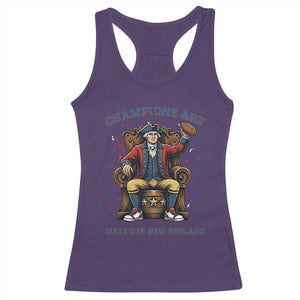 Champions Are Maye'd In NE Racerback Tank Top Football Quarterback Number 10 TS12 Purple Print Your Wear