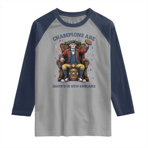 Champions Are Maye'd In NE Raglan Shirt Football Quarterback Number 10 TS12 Sport Gray Navy Print Your Wear