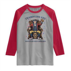 Champions Are Maye'd In NE Raglan Shirt Football Quarterback Number 10 TS12 Sport Gray Red Print Your Wear