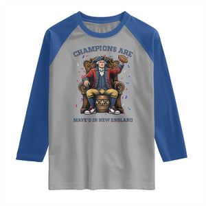 Champions Are Maye'd In NE Raglan Shirt Football Quarterback Number 10 TS12 Sport Gray Royal Print Your Wear